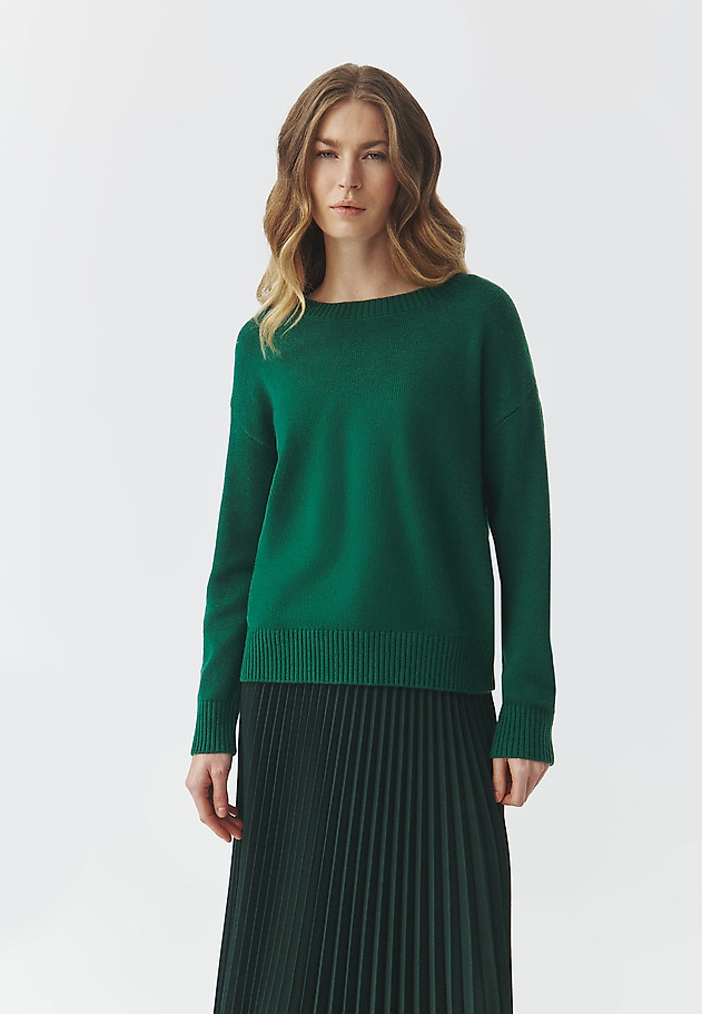 CLASSIC LADIES' JUMPER WITH ROUND NECKLINE — JOEL CLASSIC LADIES' JUMPER WITH ROUND NECKLINE — JOEL GREEN 5