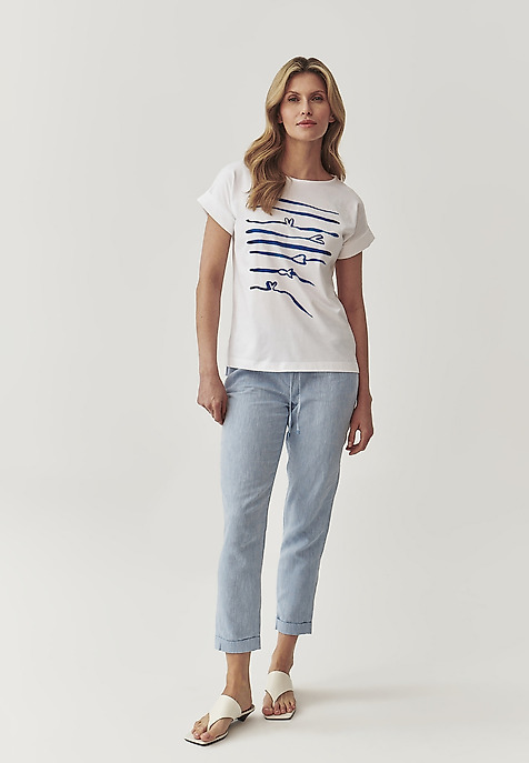 LADIES’ TROUSERS WITH ROLLED-UP LEG  - NIKOLI 1 LADIES’ TROUSERS WITH ROLLED-UP LEG  - NIKOLI 1