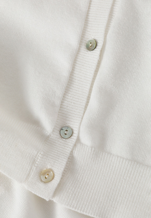 ROZPINANY SWETER DAMSKI Z MIESZANKI WISKOZOWEJ - KONTROKO ROZPINANY SWETER DAMSKI Z MIESZANKI WISKOZOWEJ - KONTROKO ECRU 7