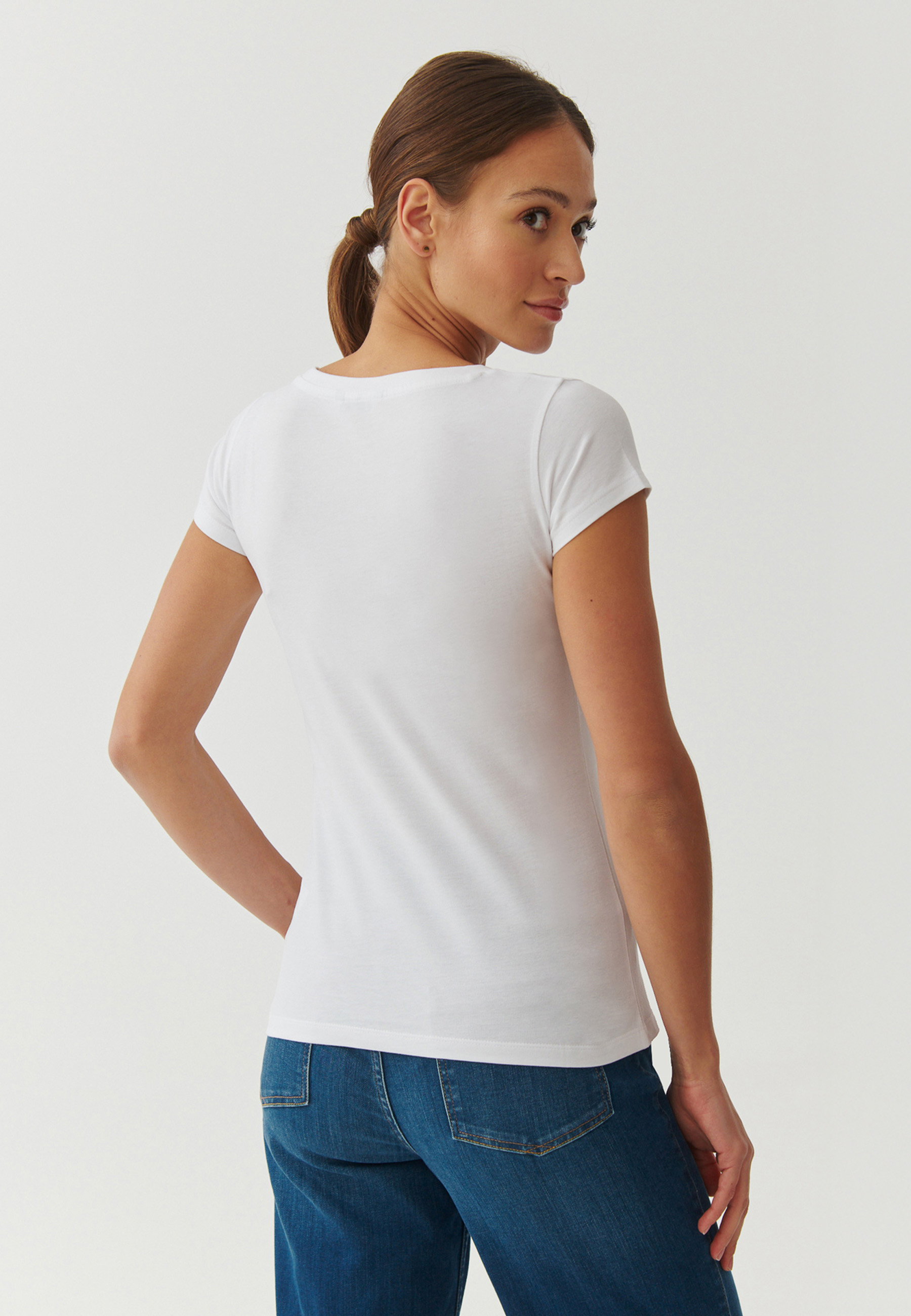 BAWEŁNIANY T-SHIRT - ANTONIA BIAŁY 2