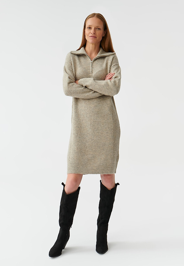 LADIES’ DRESS WITH A ZIPPER ICAFI LADIES’ DRESS WITH A ZIPPER ICAFI SZARY 2