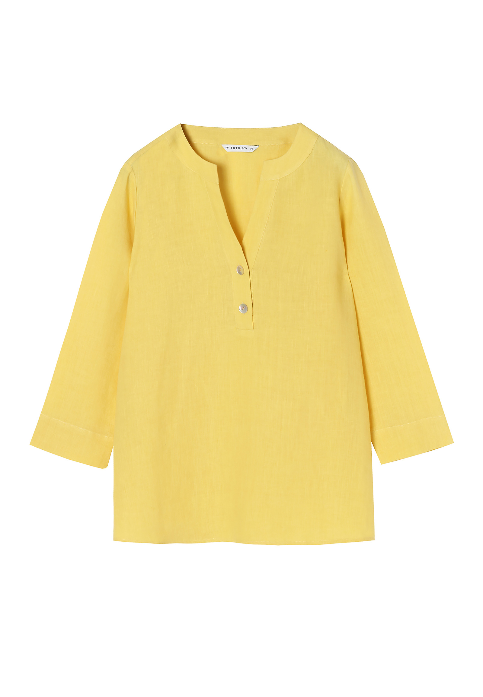 LADIES' LINEN BLOUSE ALMERA LADIES' LINEN BLOUSE ALMERA YELLOW 79137