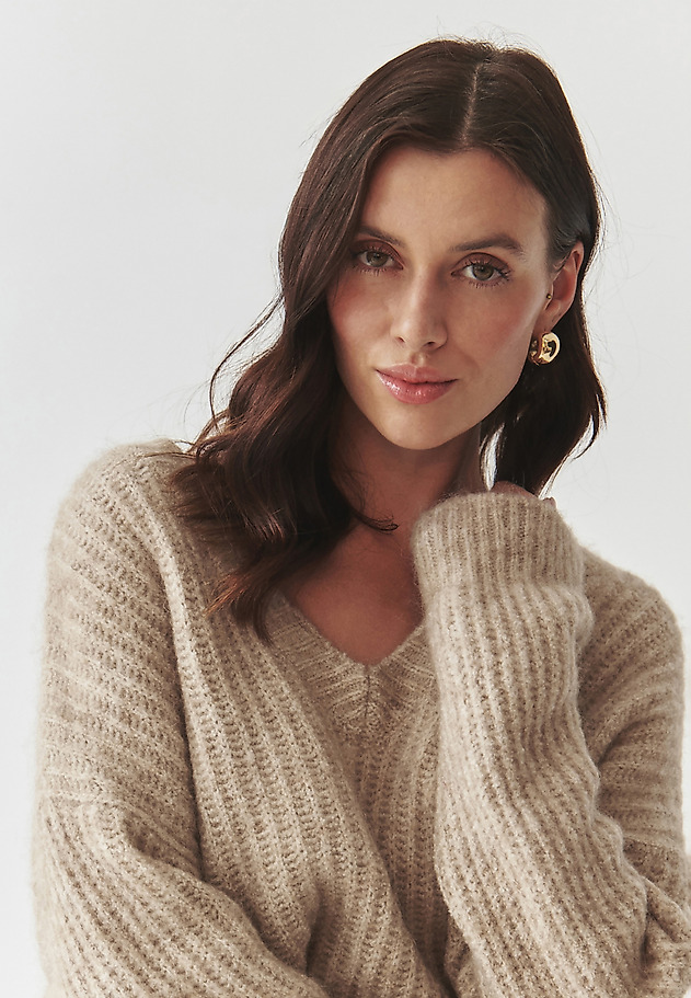 LADIES' JUMPER WITH A CREW NECKLINE — ASPEN LADIES' JUMPER WITH A CREW NECKLINE — ASPEN BEŻOWY 4