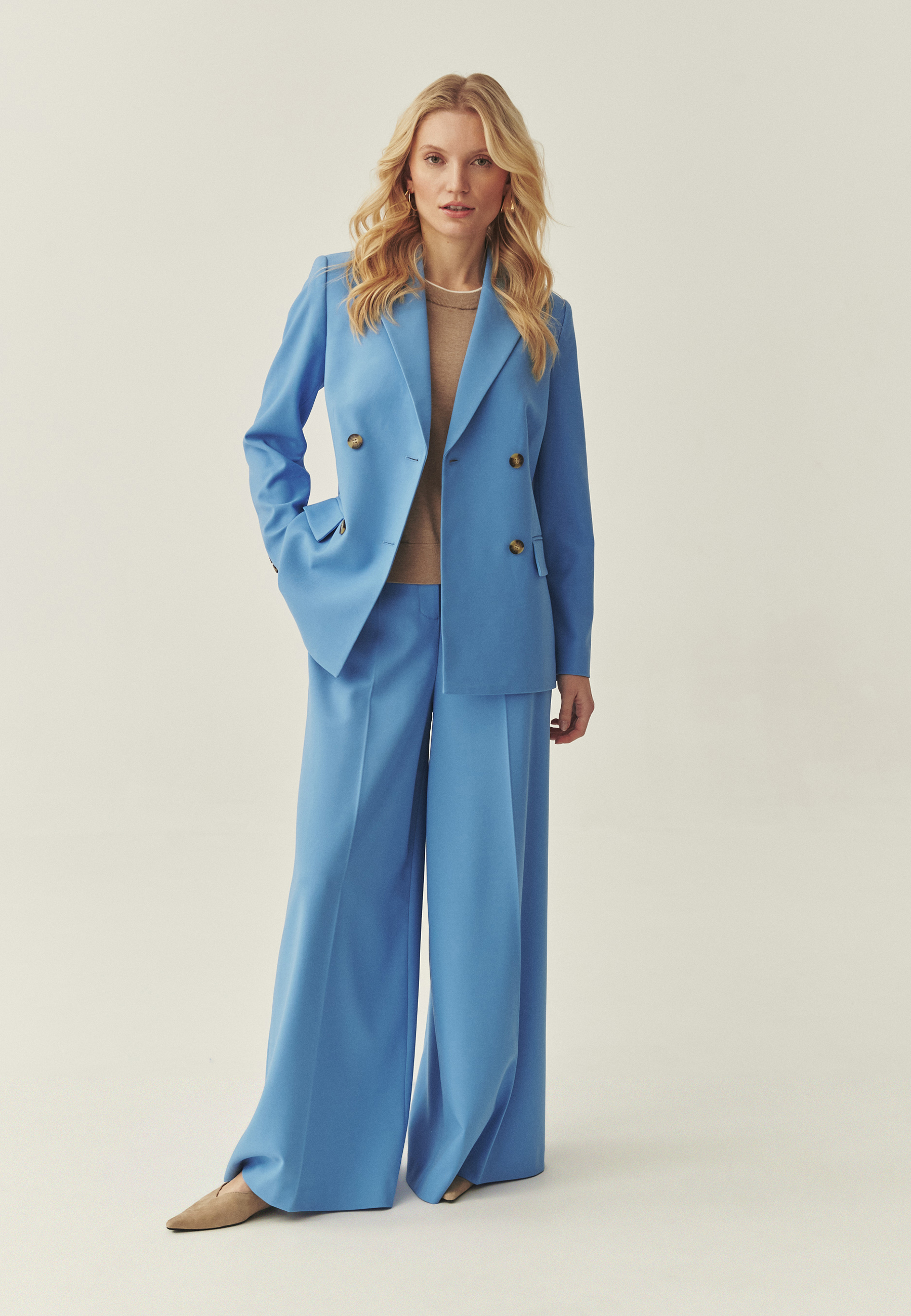 TKANINOWY ŻAKIET DWURZĘDOWY - MARSA NIEBIESKI 2