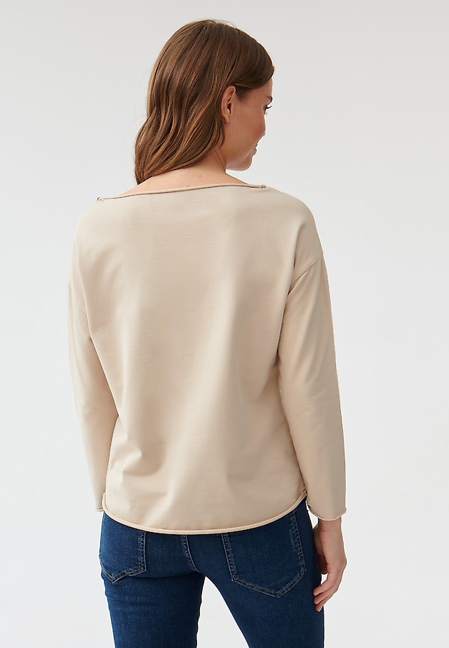 BLUZA DAMSKA OVERSIZOWA MALI BLUZA DAMSKA OVERSIZOWA MALI BEŻOWY 4