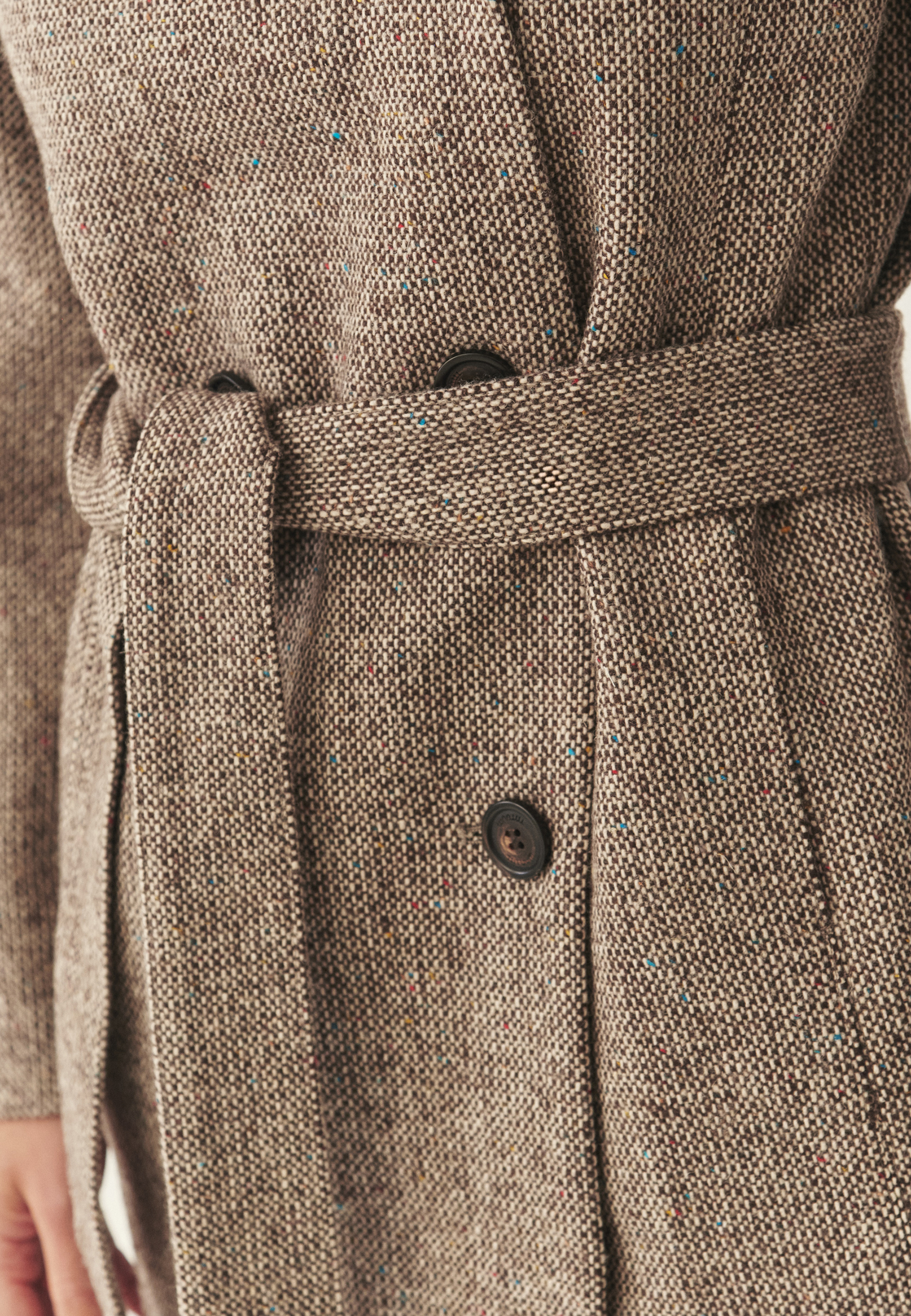 PALTON DE DAMĂ, DIN ȚESĂTURĂ CU MODEL MELANGE - DARKIA MULTICOLOR 2