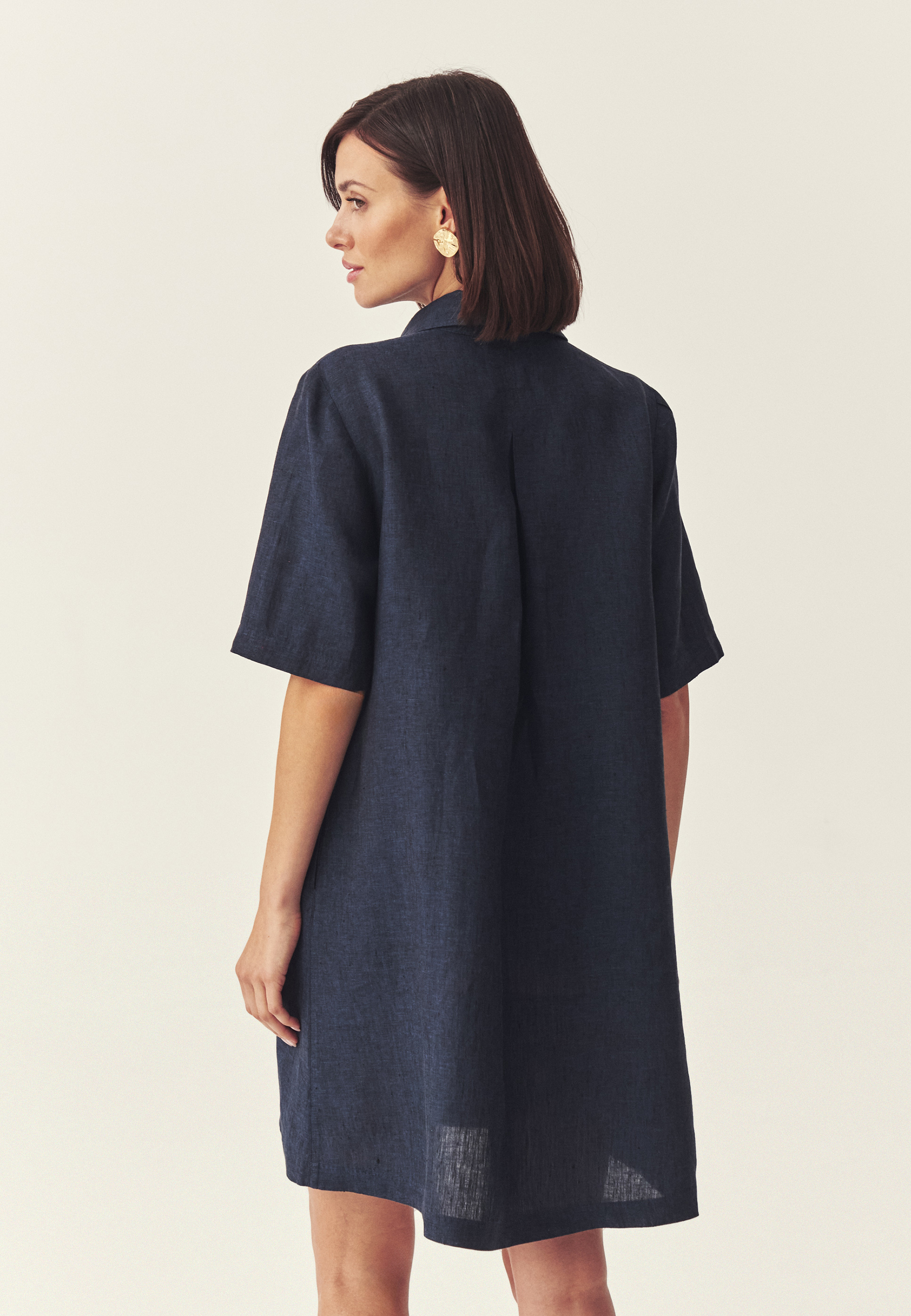 KOŠILOVÉ ŠATY ZE LNU – TADE