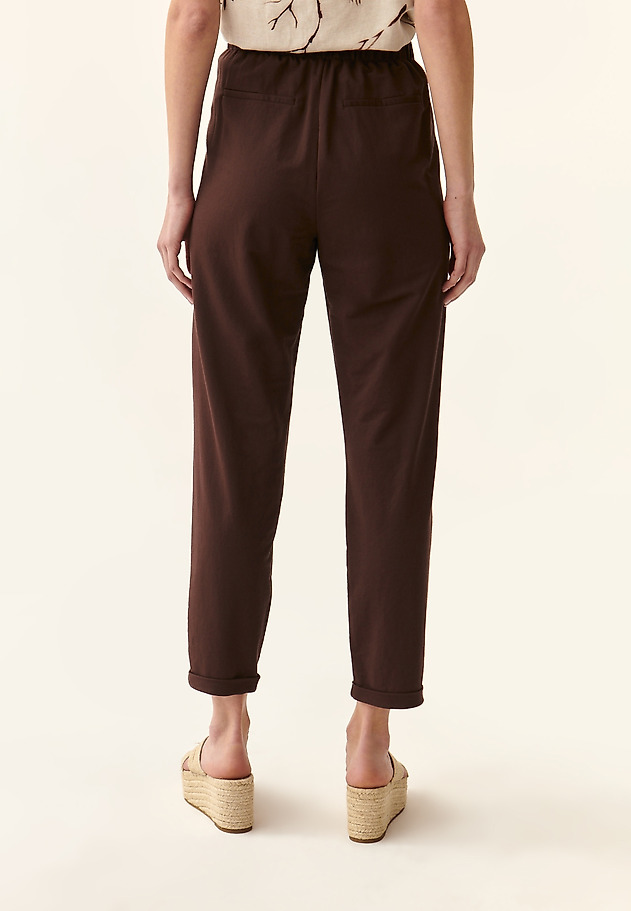 LADIES' TROUSERS WITH A WAISTBAND ZAMIRIA LADIES' TROUSERS WITH A WAISTBAND ZAMIRIA BRĄZOWY 2