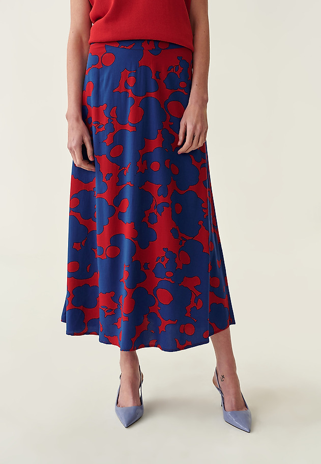 LADIES' FLOWER PRINTED MIDI SKIRT SAMI LADIES' FLOWER PRINTED MIDI SKIRT SAMI MULTIKOLOR 2