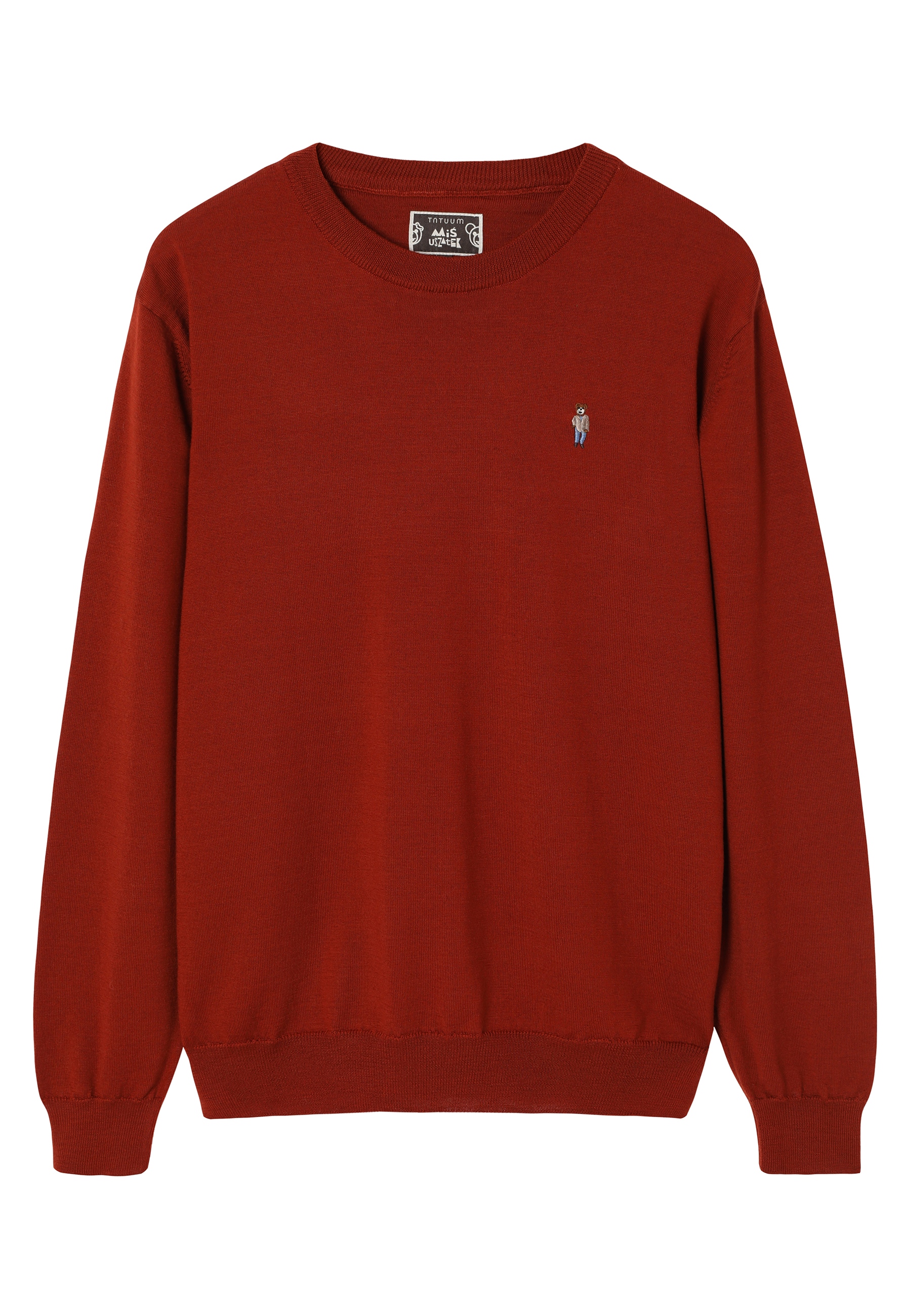 KLASYCZNY SWETER Z WEŁNY MERINO - JACK POMARAŃCZOWY 2