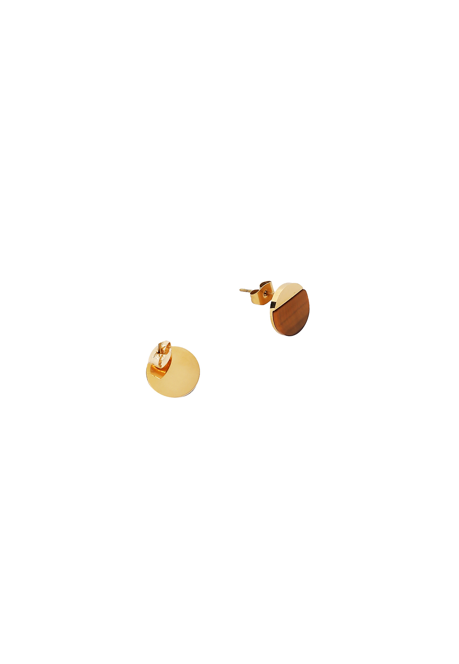 CLASSIC EARRINGS WITH NATURAL QUARTZ — OMELIA CLASSIC EARRINGS WITH NATURAL QUARTZ — OMELIA GOLD 100701