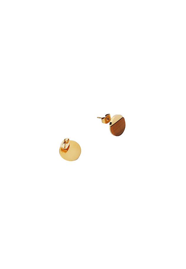 CLASSIC EARRINGS WITH NATURAL QUARTZ — OMELIA CLASSIC EARRINGS WITH NATURAL QUARTZ — OMELIA GOLD 3
