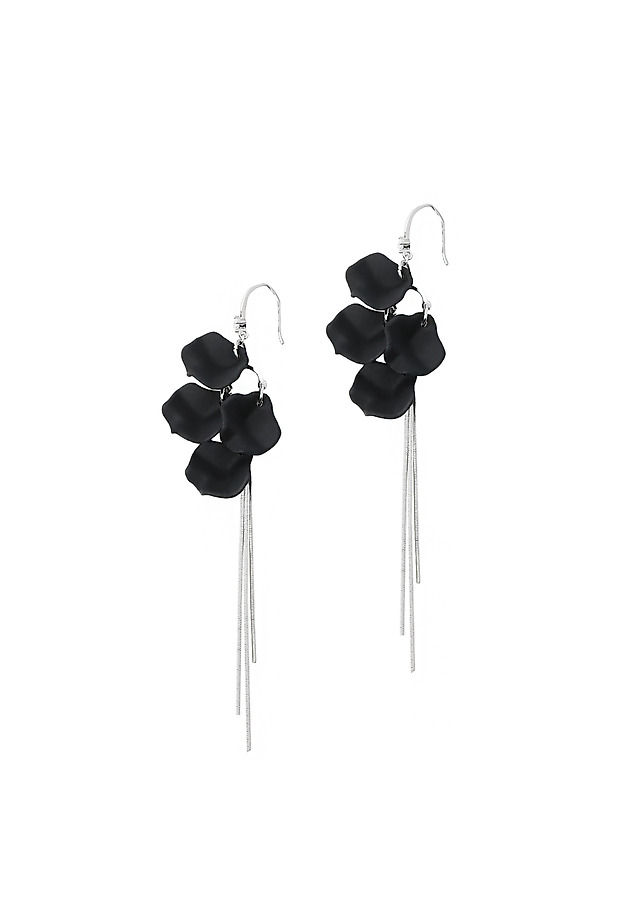 CERCEI CU PANDANTIV CU ACCENT FLORAL — LIMA 1 CERCEI CU PANDANTIV CU ACCENT FLORAL — LIMA 1 NEGRU 2