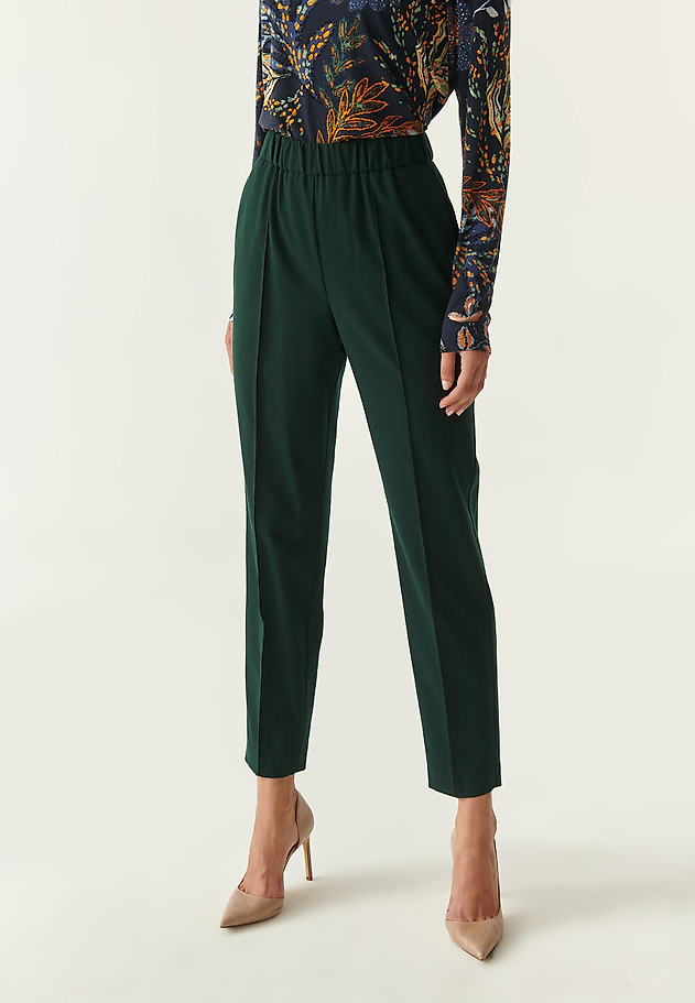 LADIES' PRESSED-CREASE TROUSERS LUNO LADIES' PRESSED-CREASE TROUSERS LUNO GREEN 3