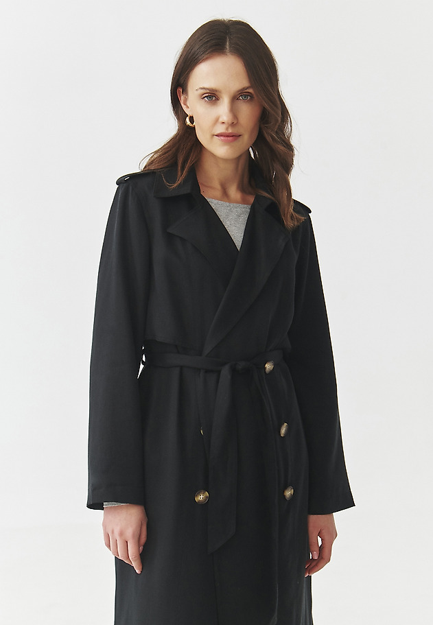 CASUAL TRENCH WITH BELT — NATIS CASUAL TRENCH WITH BELT — NATIS CZARNY 5