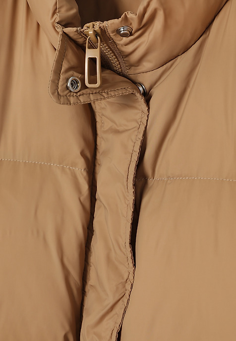 DOWN VEST WITH ELASTIC FINISH - SAWA BEIGE 2