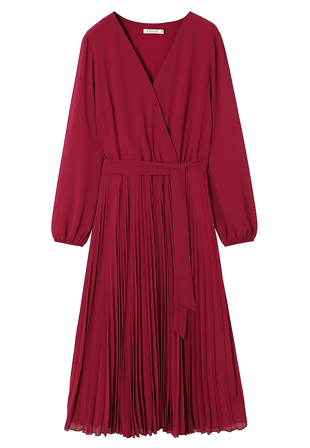 PLEATED MIDI DRESS - IDA 1 PLEATED MIDI DRESS - IDA 1 RED 7