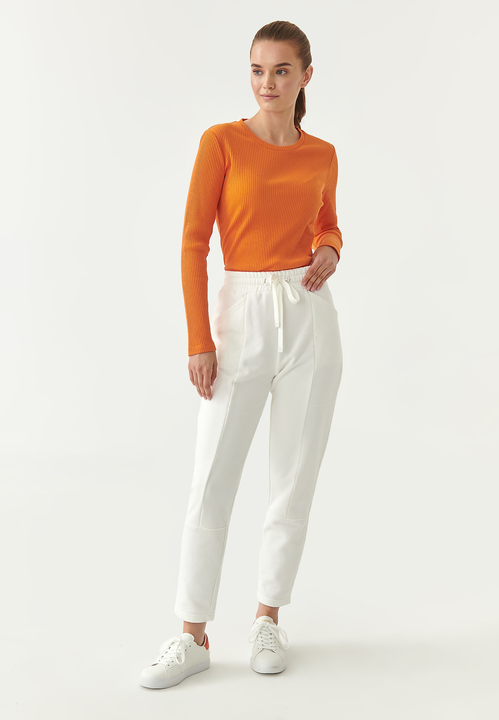 ŽENSKA PLETENA BLUZA BEA ŽENSKA PLETENA BLUZA BEA ORANŽNA 81736