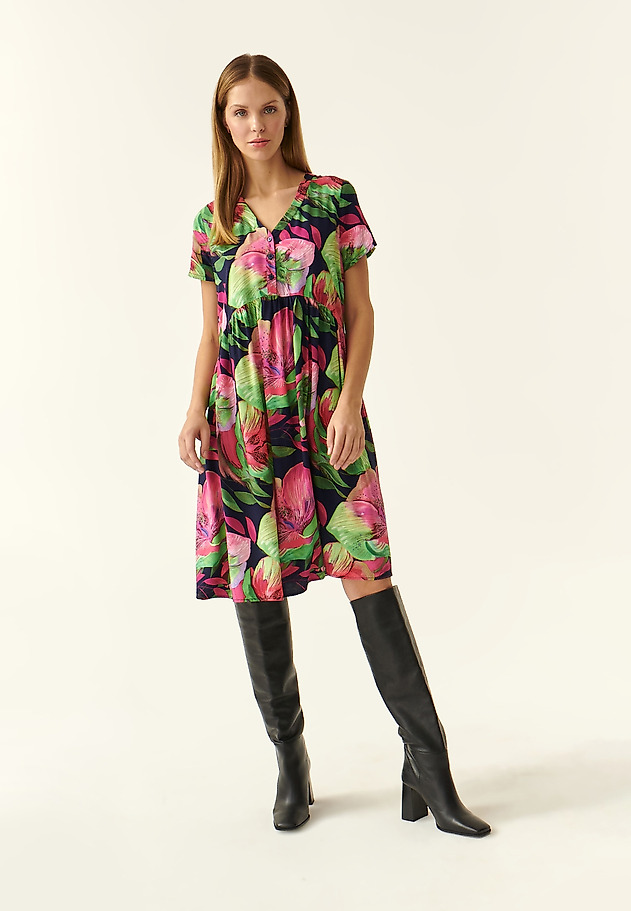 SHORT PRINTED DRESS SFORI SHORT PRINTED DRESS SFORI MULTIKOLOR 1