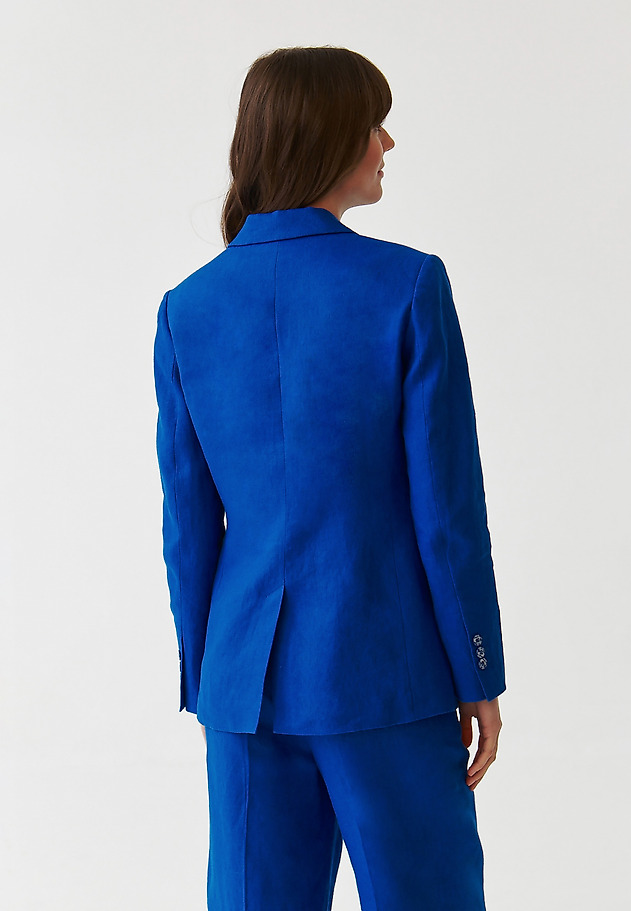 ŻAKIET TKANINOWY DWURZĘDOWY O SWOBODNYM KROJU - ADRIANNA 2 ŻAKIET TKANINOWY DWURZĘDOWY O SWOBODNYM KROJU - ADRIANNA 2 NIEBIESKI 3