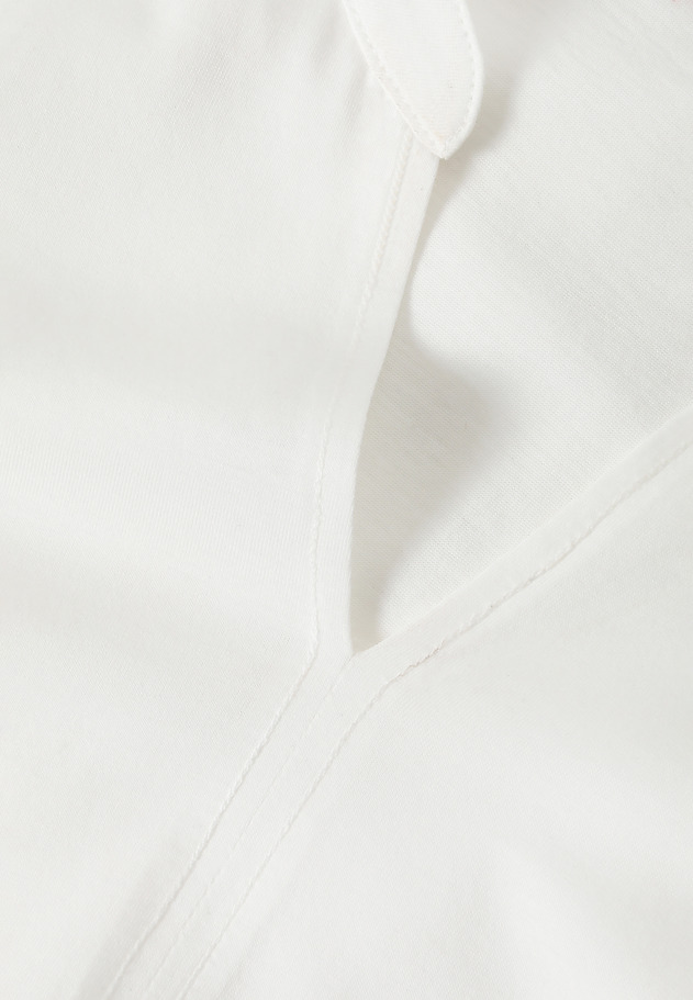 LADIES' MERCERISED COTTON BLOUSE WITH STAND-UP COLLAR — IVANA LADIES' MERCERISED COTTON BLOUSE WITH STAND-UP COLLAR — IVANA ECRU 9