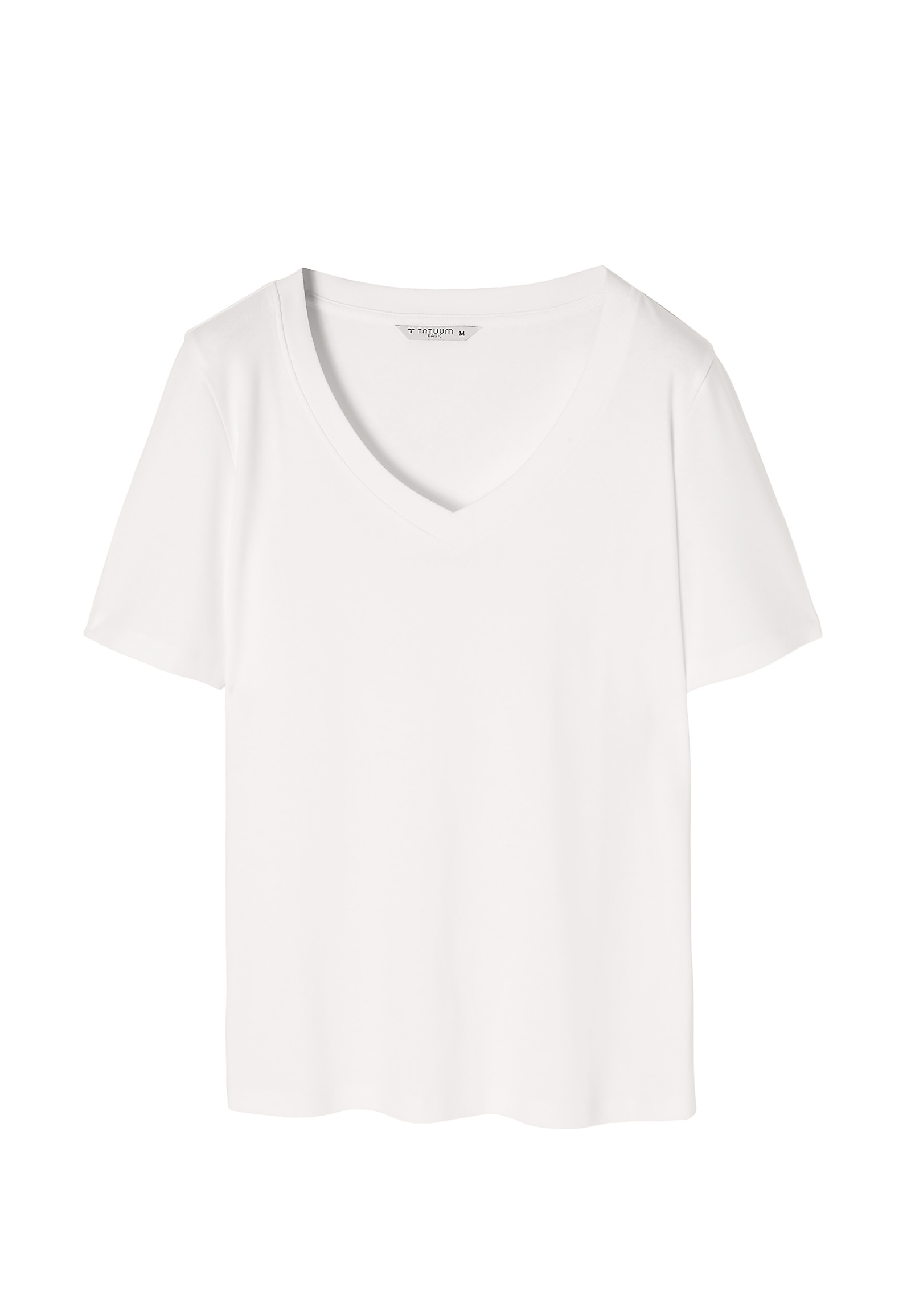 KLASYCZNY T-SHIRT DAMSKI Z DEKOLTEM W SEREK NOTA 1 KLASYCZNY T-SHIRT DAMSKI Z DEKOLTEM W SEREK NOTA 1 BIAŁY 94122
