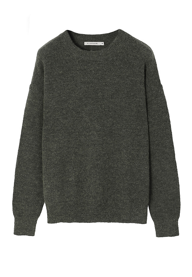SWETER Z WEŁNĄ I ALPAKĄ - NELL SWETER Z WEŁNĄ I ALPAKĄ - NELL ZIELONY 7