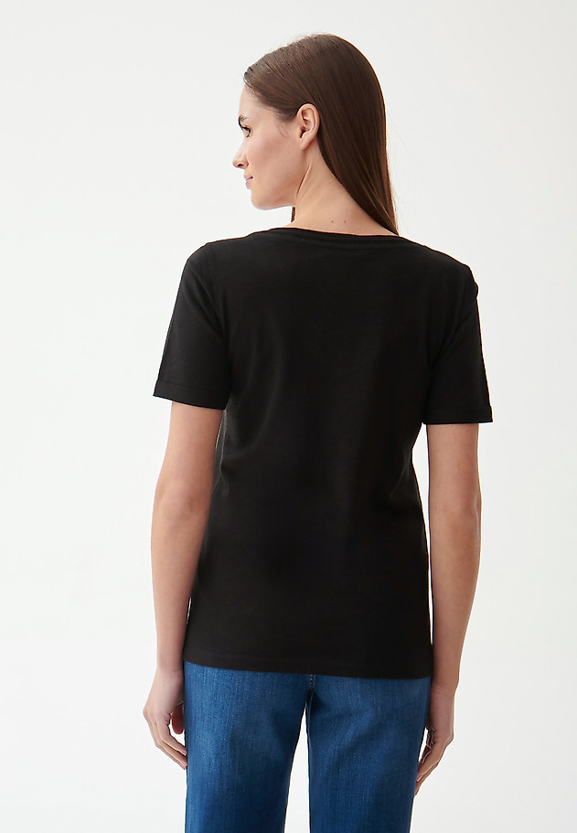T-SHIRT DAMSKI Z KIESZONKĄ MIMI T-SHIRT DAMSKI Z KIESZONKĄ MIMI CZARNY 3
