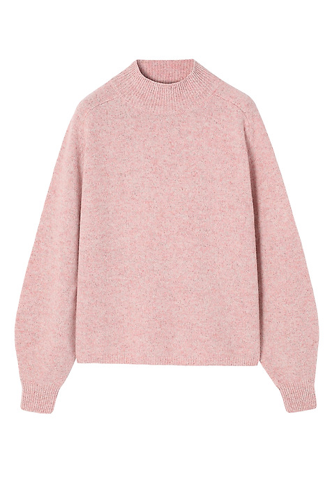 MELANŻOWY SWETER Z WEŁNY - SIENNA RÓŻOWY 2