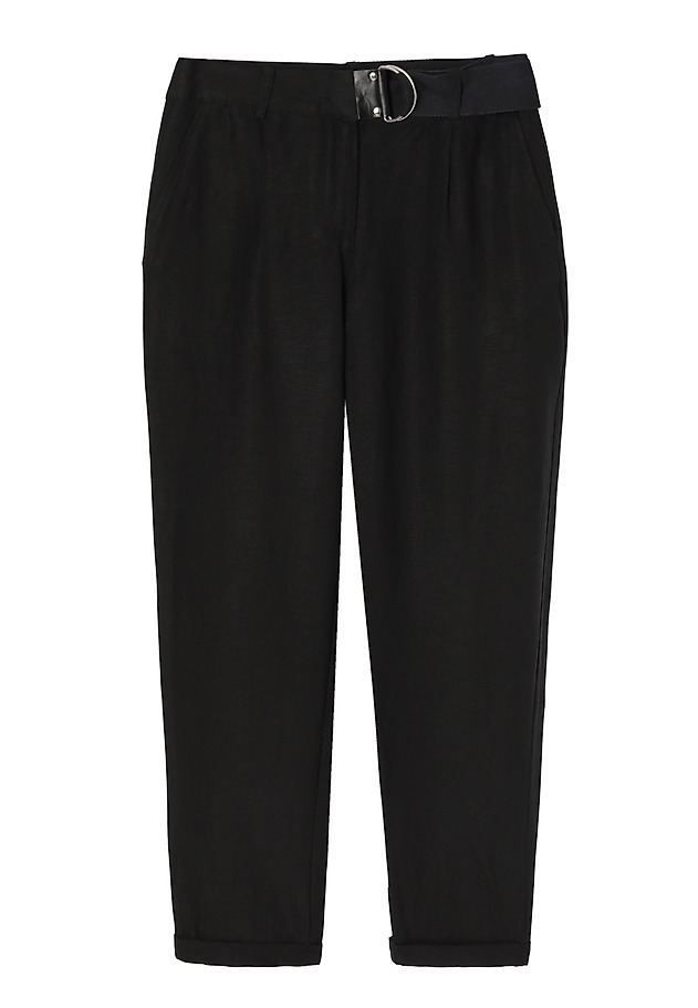 LADIES’ TROUSERS WITH BUILT-IN BELT - KOSO LADIES’ TROUSERS WITH BUILT-IN BELT - KOSO BLACK 5