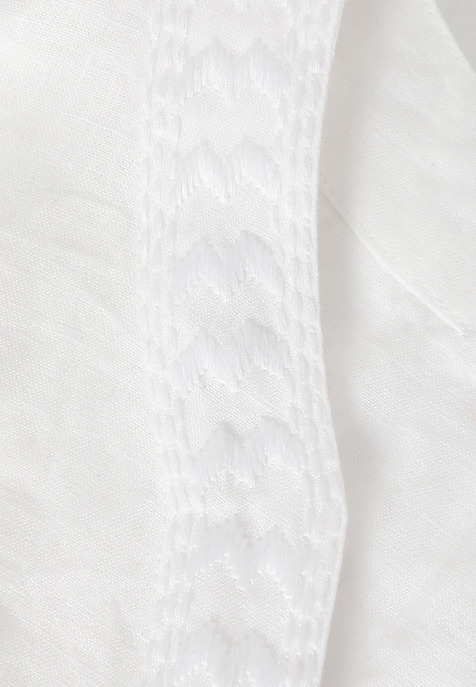 BLUZĂ DE DAMĂ, DIN IN, CU BRODERIE DRĂGUȚĂ - LEA ALB 2