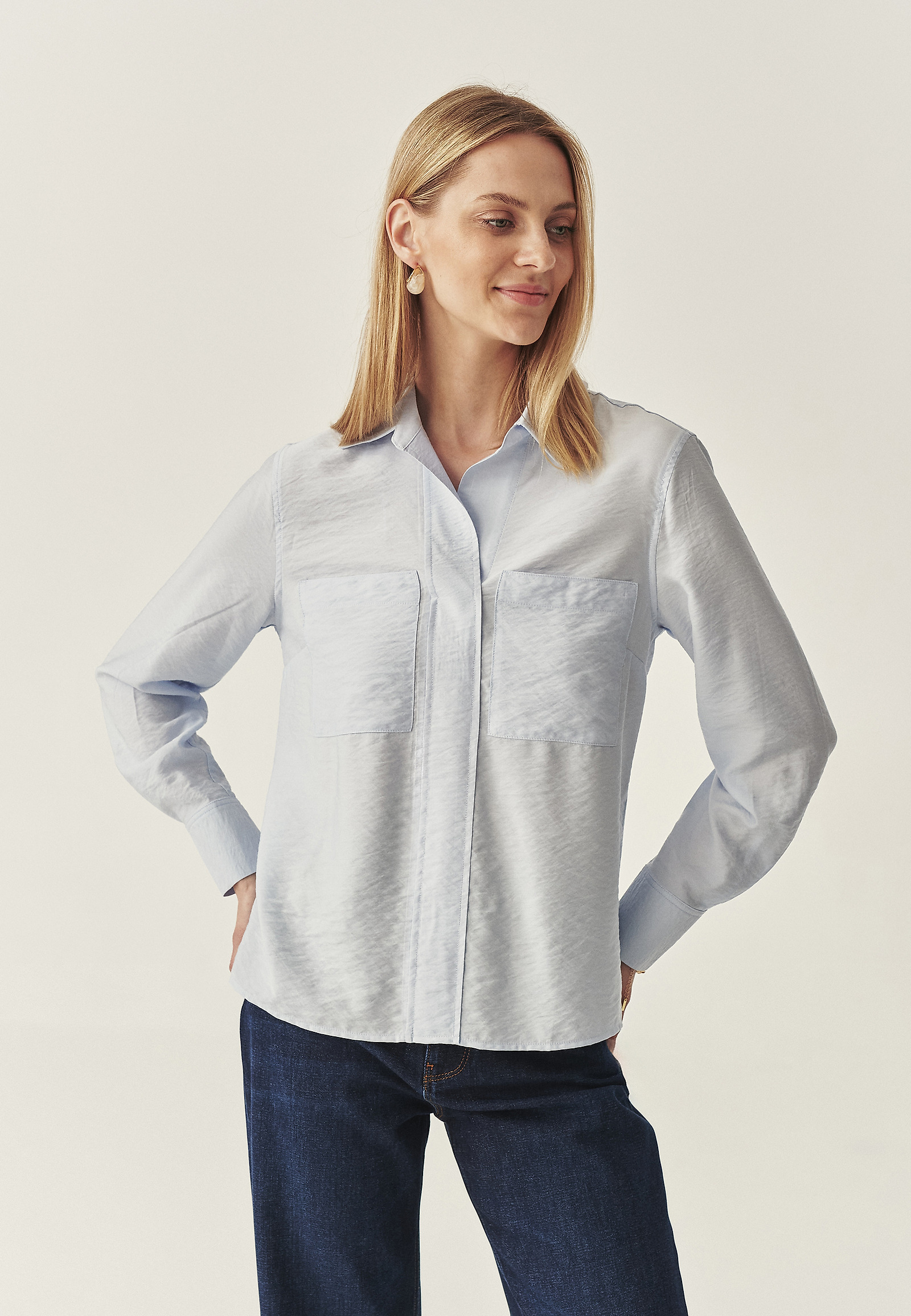 SOFT SHIRT WITH POCKETS - BLUMA SOFT SHIRT WITH POCKETS - BLUMA BLUE 114513