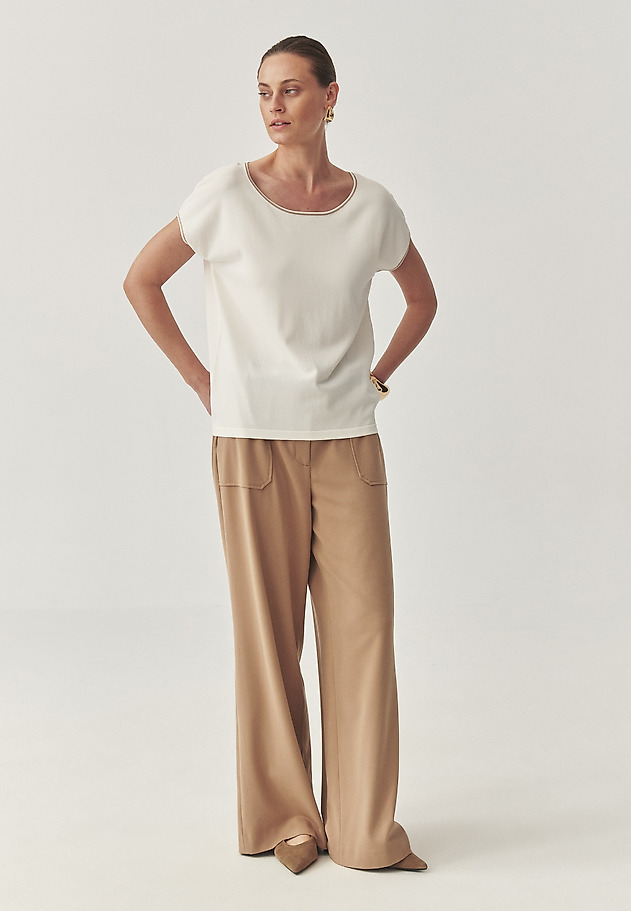 CLASSIC BLOUSE WITH VISCOSE - SORAL CLASSIC BLOUSE WITH VISCOSE - SORAL ECRU 1