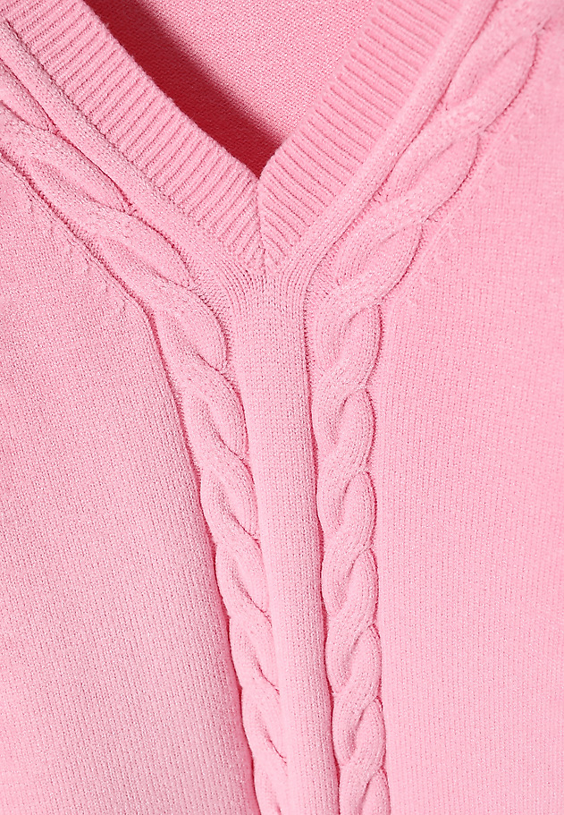 LADIES’ SWEATER IN CABLE KNIT STRUCTURE - WIRA LADIES’ SWEATER IN CABLE KNIT STRUCTURE - WIRA RÓŻOWY 8
