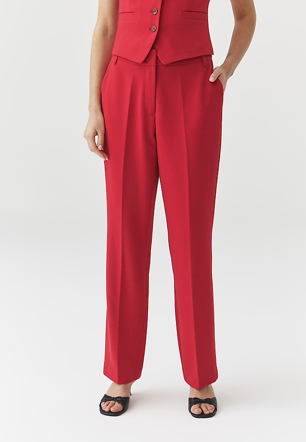 SUIT TROUSERS WITH STRAIGHT LEG — LANKA 1 SUIT TROUSERS WITH STRAIGHT LEG — LANKA 1 CZERWONY 3