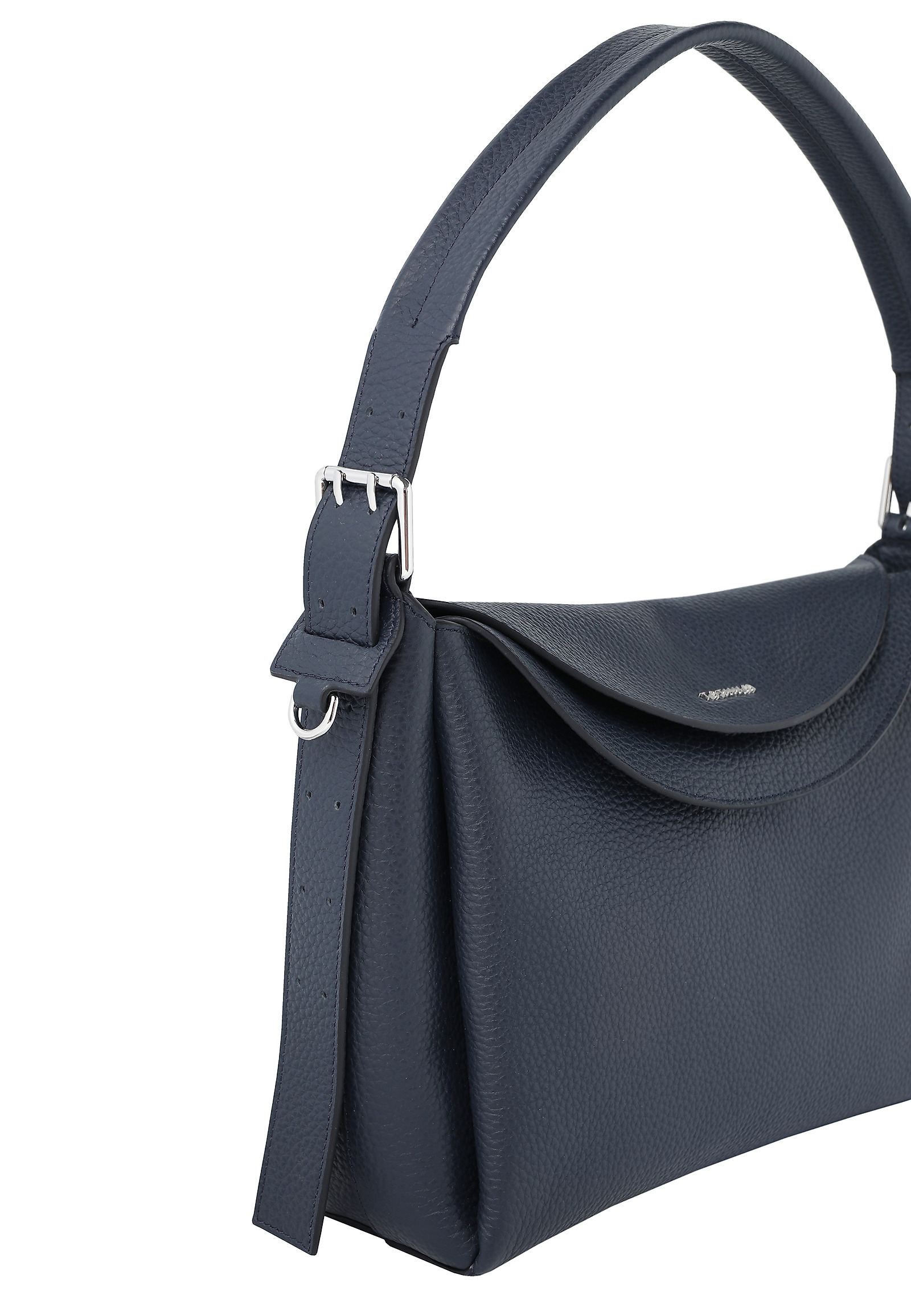 CLASSIC SHOULDER BAG IN GENUINE LEATHER - DELORA CLASSIC SHOULDER BAG IN GENUINE LEATHER - DELORA NAVY BLUE 113336