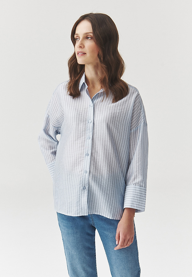 OVERSIZED STRIPED SHIRT — RAYA OVERSIZED STRIPED SHIRT — RAYA NIEBIESKI 3