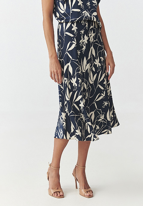 SATIN SKIRT WITH FLORAL PATTERN — SATINI 2 MULTICOLOR 2