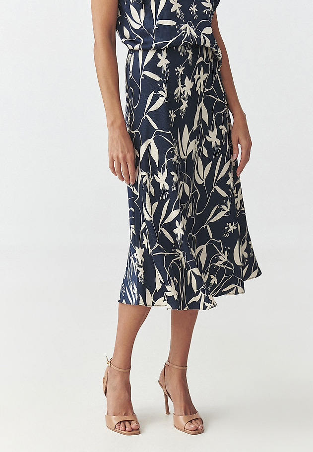 SATIN SKIRT WITH FLORAL PATTERN — SATINI 2 SATIN SKIRT WITH FLORAL PATTERN — SATINI 2 MULTIKOLOR 2