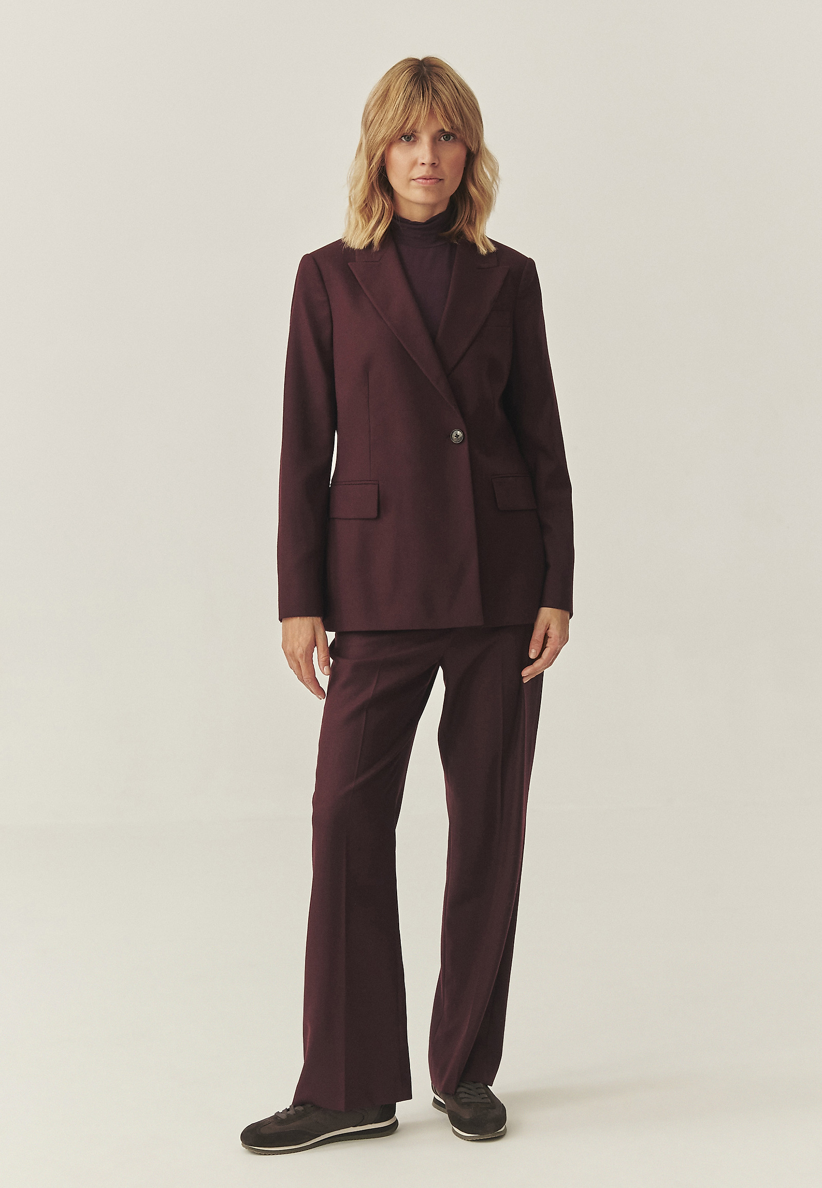 BURGUNDY WOOL BLAZER - SOHO BURGUNDY WOOL BLAZER - SOHO RED 116566