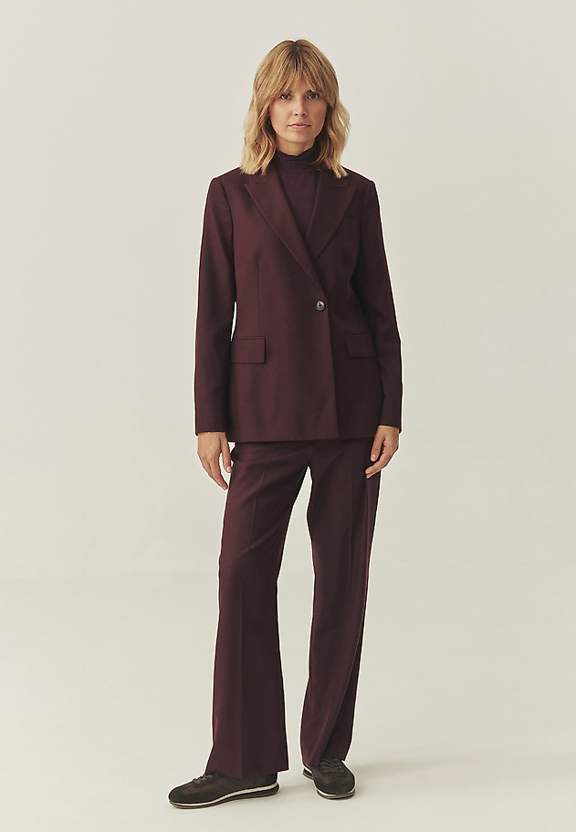 BURGUNDY WOOL BLAZER - SOHO BURGUNDY WOOL BLAZER - SOHO RED 5
