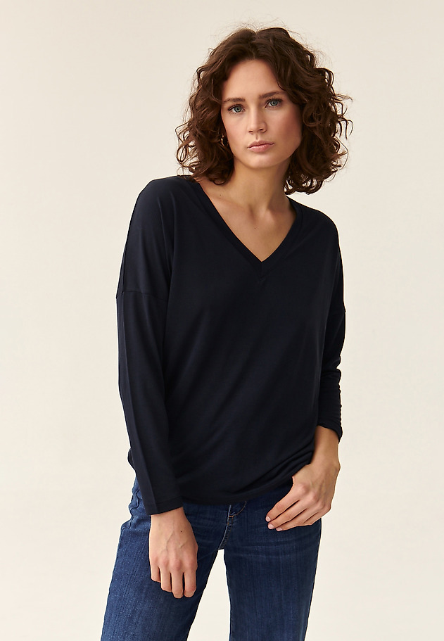 LADIES' KIMONO-LIKE BLOUSE SELENITA LADIES' KIMONO-LIKE BLOUSE SELENITA NAVY BLUE 1