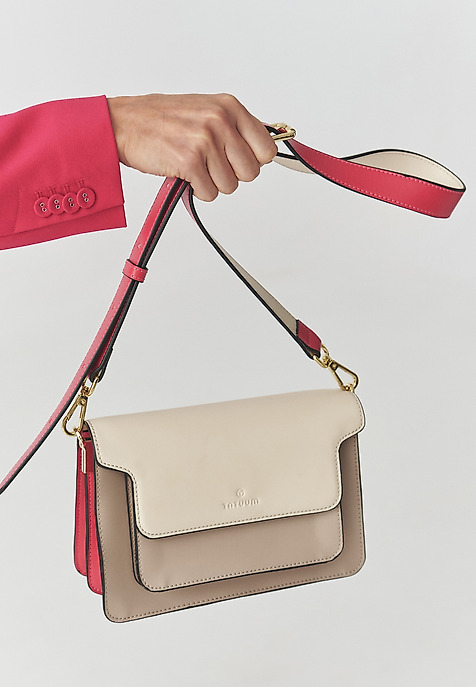 POSTBAG WITH CORAL ACCENTS — PRESTI 1 POSTBAG WITH CORAL ACCENTS — PRESTI 1