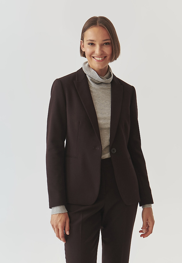 CLASSIC FABRIC BLAZER - KAREMA CLASSIC FABRIC BLAZER - KAREMA BRĄZOWY 1