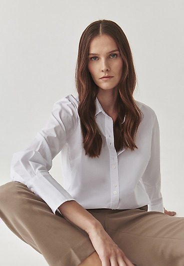 CLASSIC LADIES’ SHIRT WITH LONG SLEEVES AND WIDE CUFFS - ELIKO CLASSIC LADIES’ SHIRT WITH LONG SLEEVES AND WIDE CUFFS - ELIKO