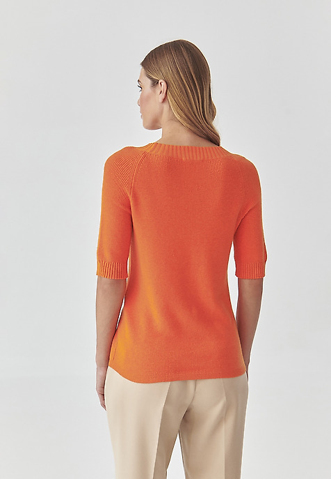 LADIES’ SHORT-SLEEVED BLOUSE - TERESA ORANGE 2