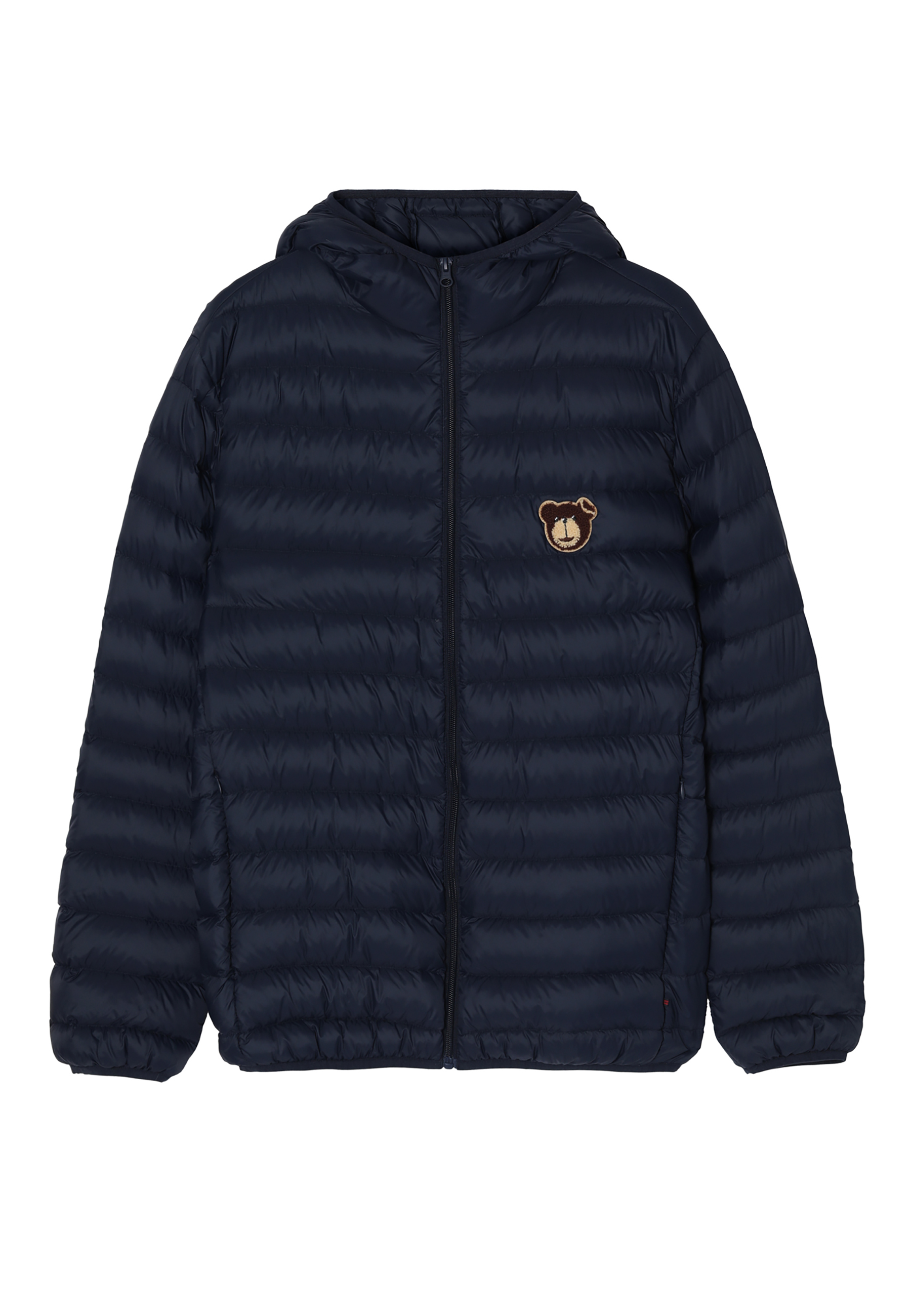 MĘSKA KURTKA PUCHOWA Z NASZYWKĄ Z MISIEM USZATKIEM ANGELO GRANATOWY 2