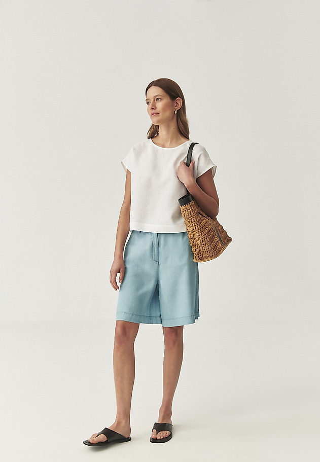 BLUZA IZ LANENIH TKANIN BREZ ROKAVOV - KRIKO BLUZA IZ LANENIH TKANIN BREZ ROKAVOV - KRIKO BELA 6