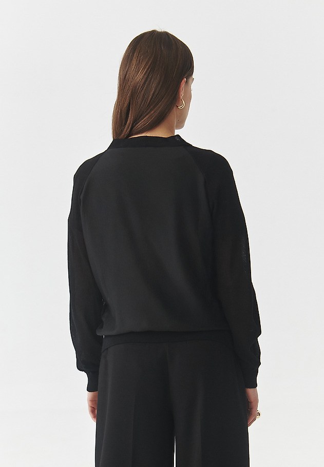 CARDIGAN DIN VISCOZĂ — LENNOX CARDIGAN DIN VISCOZĂ — LENNOX NEGRU 3