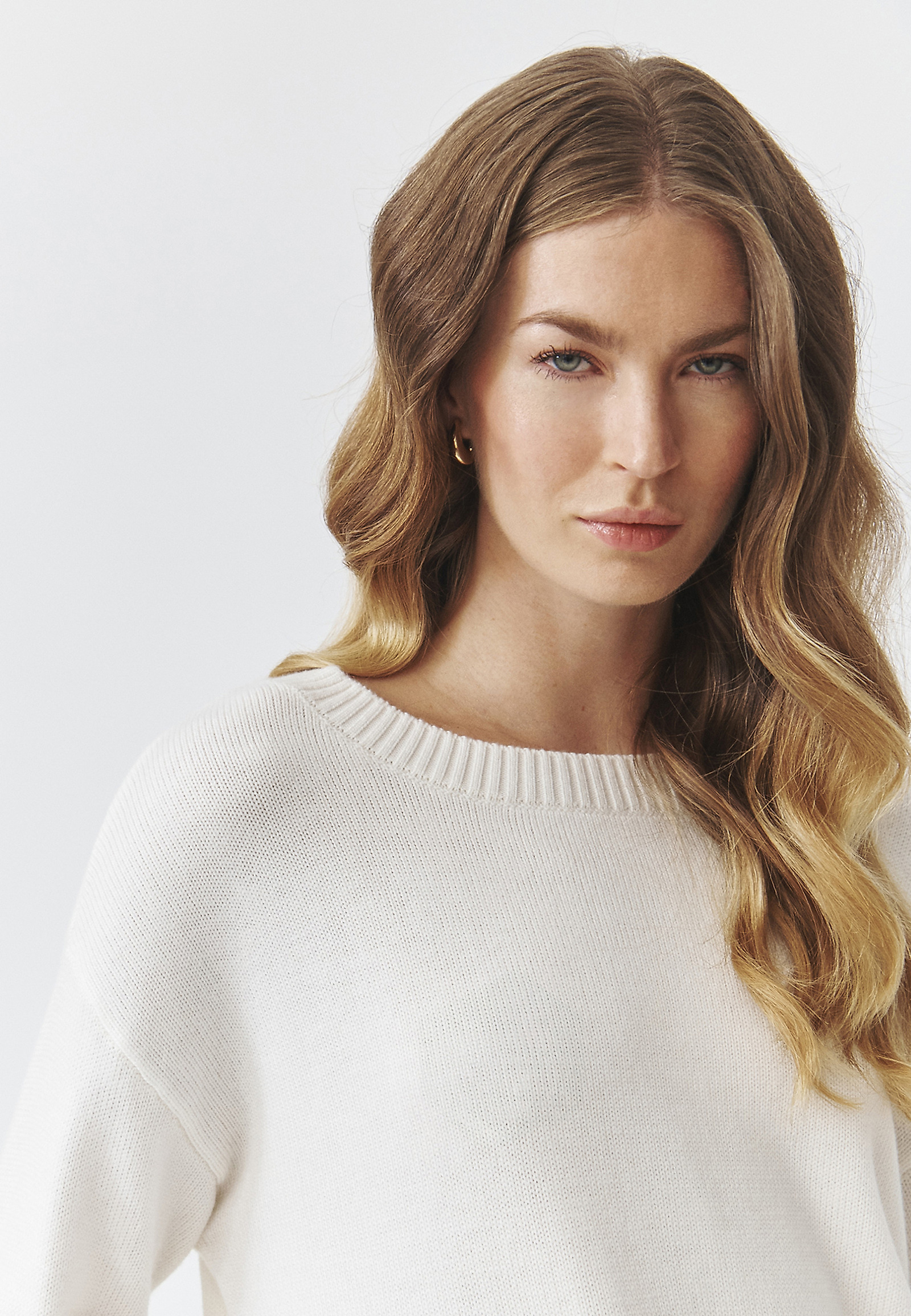 CLASSIC LADIES' JUMPER WITH ROUND NECKLINE — JOEL CLASSIC LADIES' JUMPER WITH ROUND NECKLINE — JOEL ECRU 106804